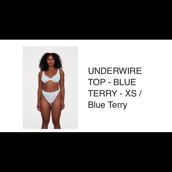 Set Active Swim Underwire Blue Terry Top - limited Vault release - Picture 3 of 3